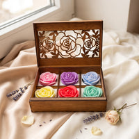 Roses Cadeauset – 6 Handgemaakte Rozenkaarsen