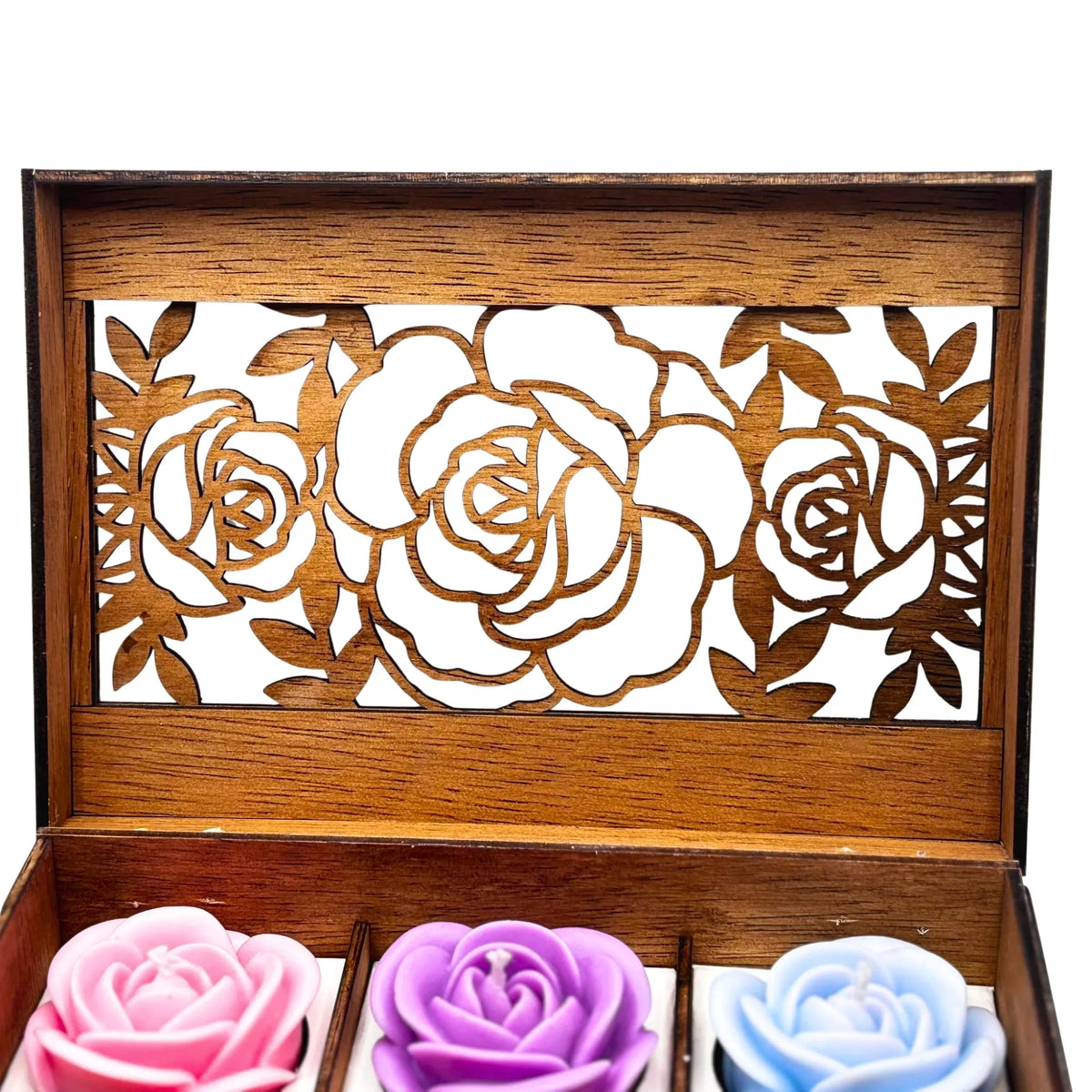 Roses Cadeauset – 6 Handgemaakte Rozenkaarsen
