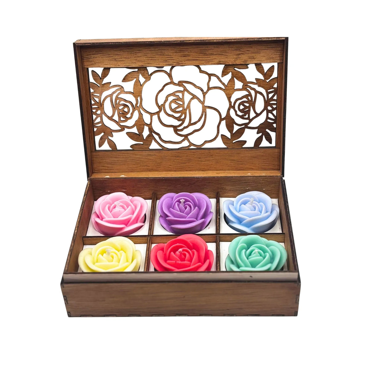 Roses Cadeauset – 6 Handgemaakte Rozenkaarsen