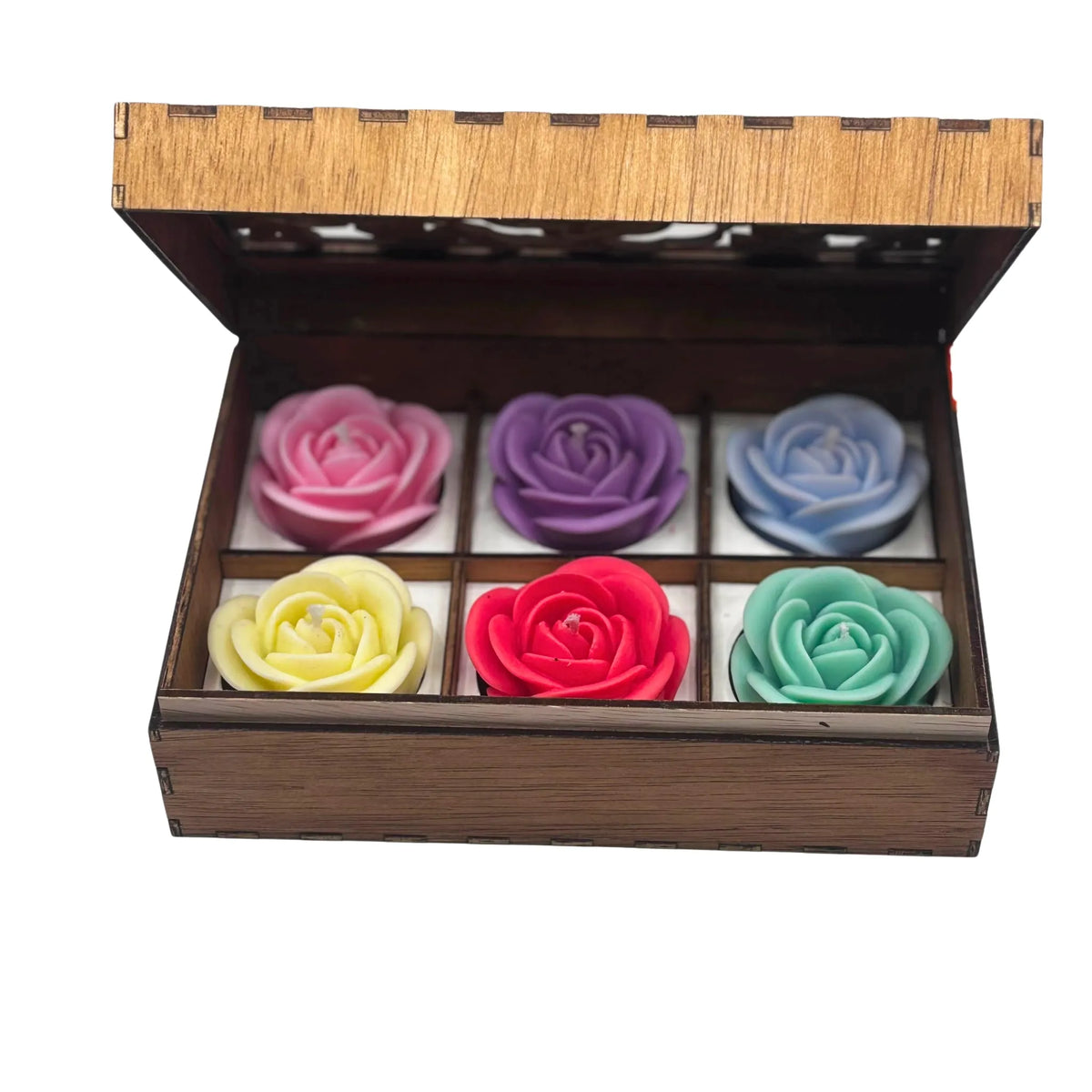 Roses Cadeauset – 6 Handgemaakte Rozenkaarsen